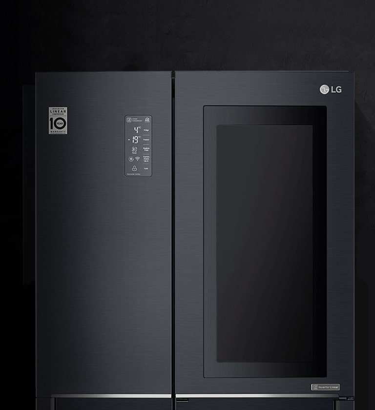 601L sidebysidefridge with InstaView DoorinDoor™ in Matt Black