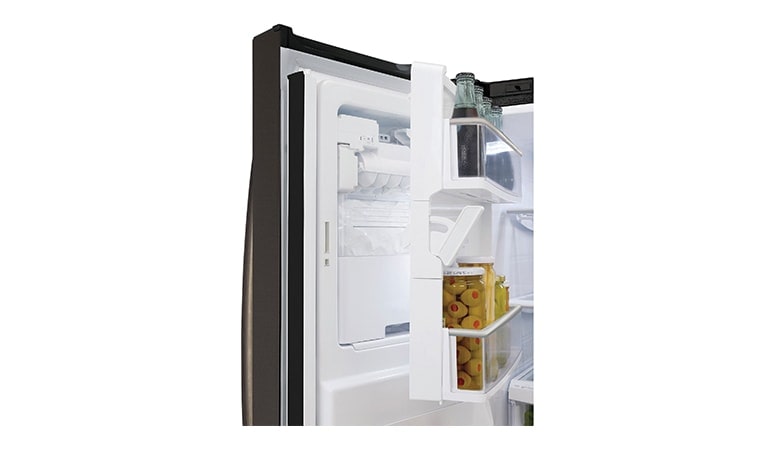 Lg 36 In Black Stainless Steel 27 9 Cu Ft French Door Refrigerator With Slim Spaceplus Ice System Costco