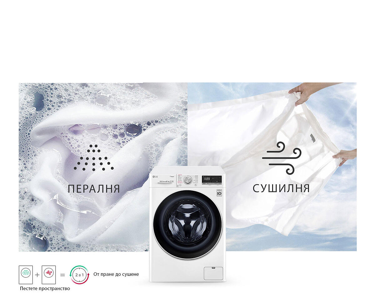 ПЕРАЛНЯ СЪС СУШИЛНЯ LG