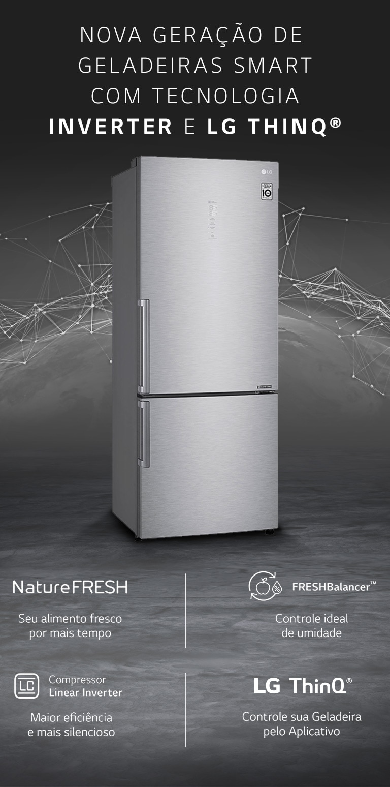 Refrigerador LG Bottom Freezer Universe Refresh com Moist Balance