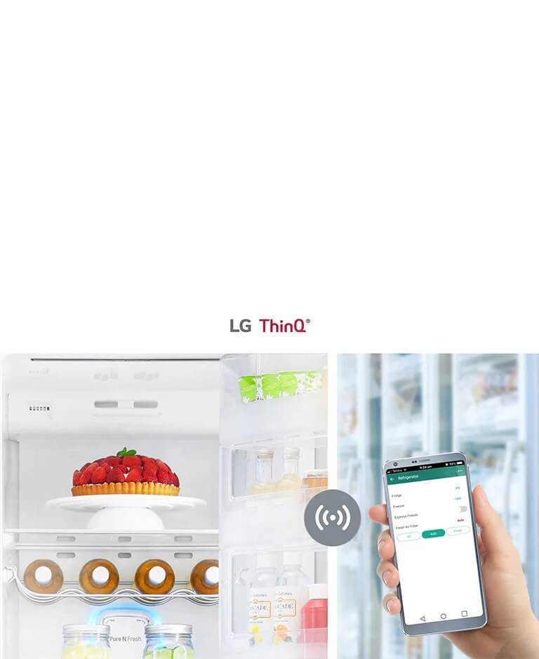 LG 601 l InstaView Frost Free Fridge with Water and Ice Dispenser Makro