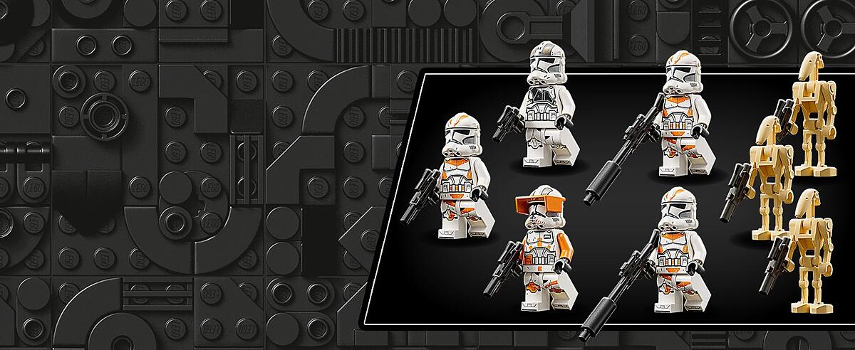 5 LEGO® minifigures and 3 Battle Droids