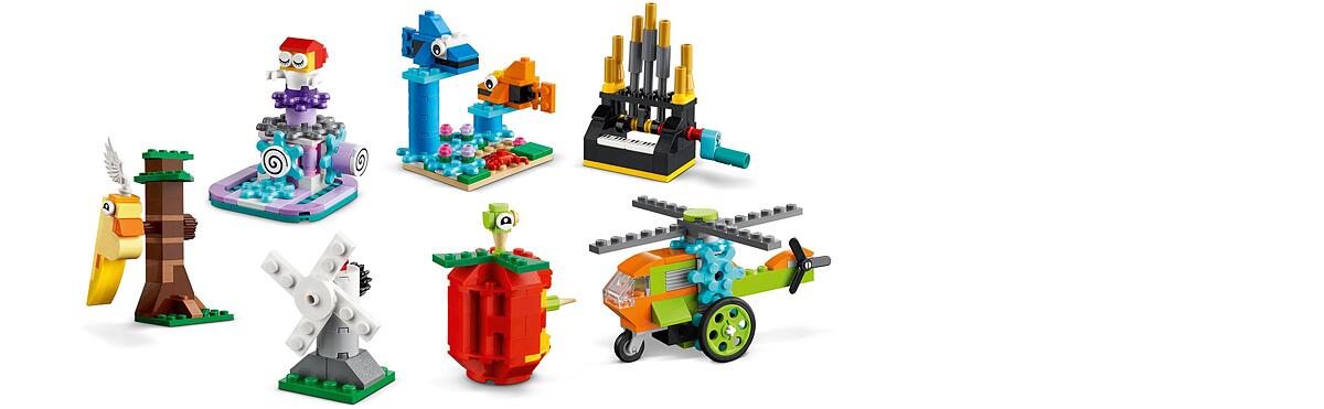 500-piece playset with 7 inspiring build ideas