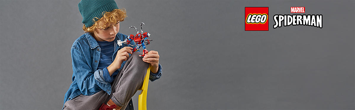 Spider-Man mech with minifigure pilot