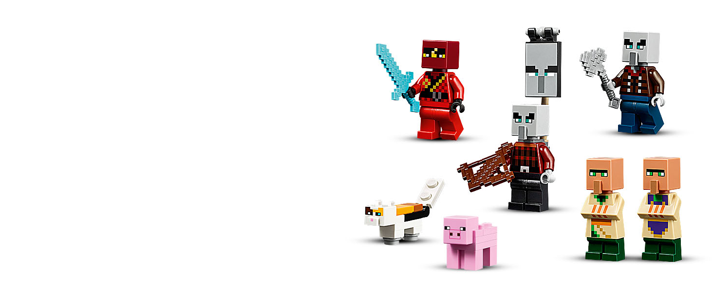 A range of favourite LEGO® Minecraft™ figures