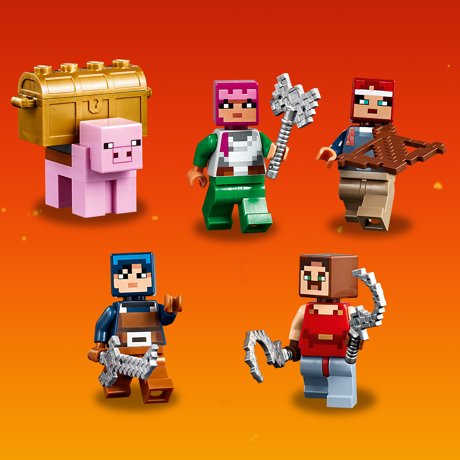 Includes 4 Minecraft™ heroes