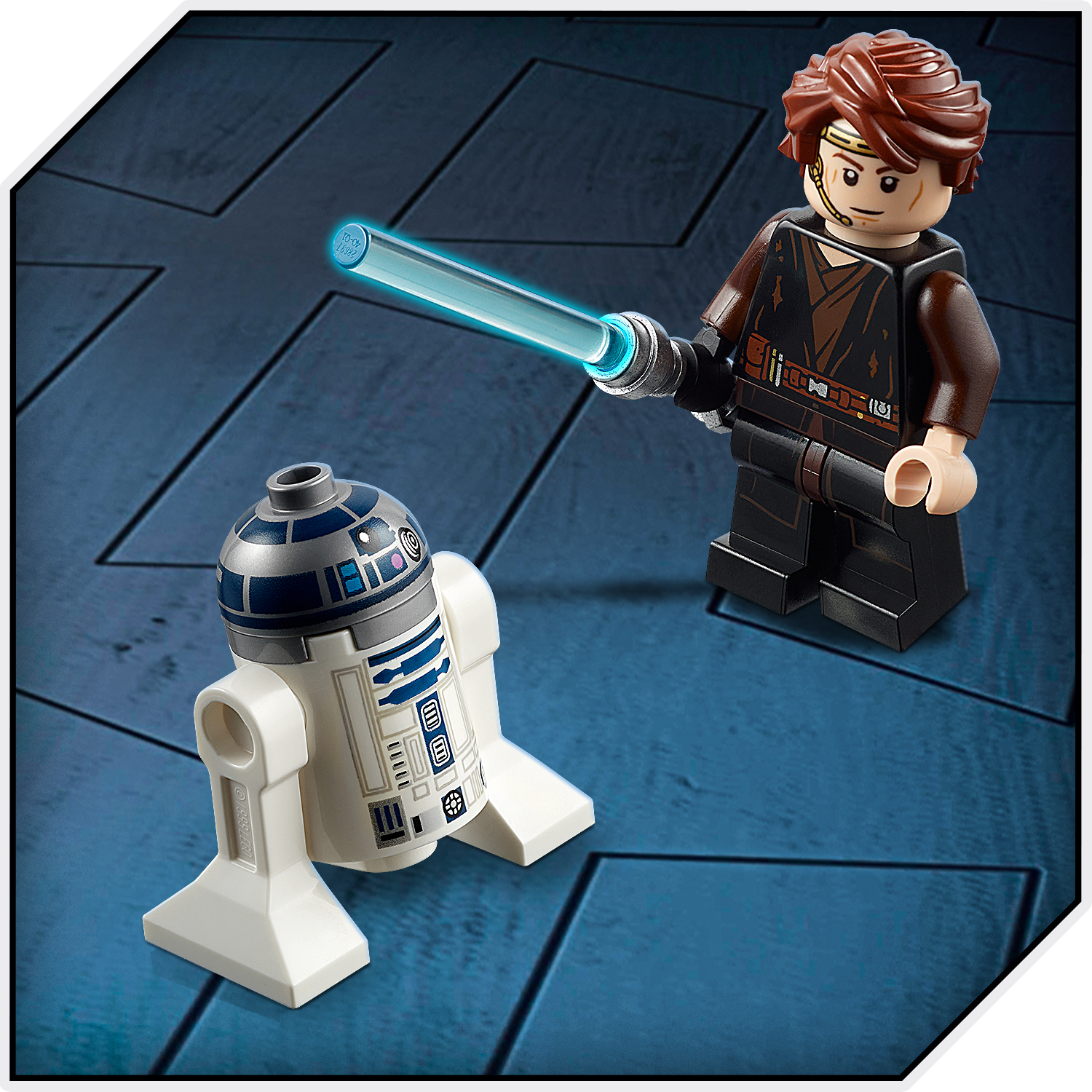 LEGO® minifigure and droid