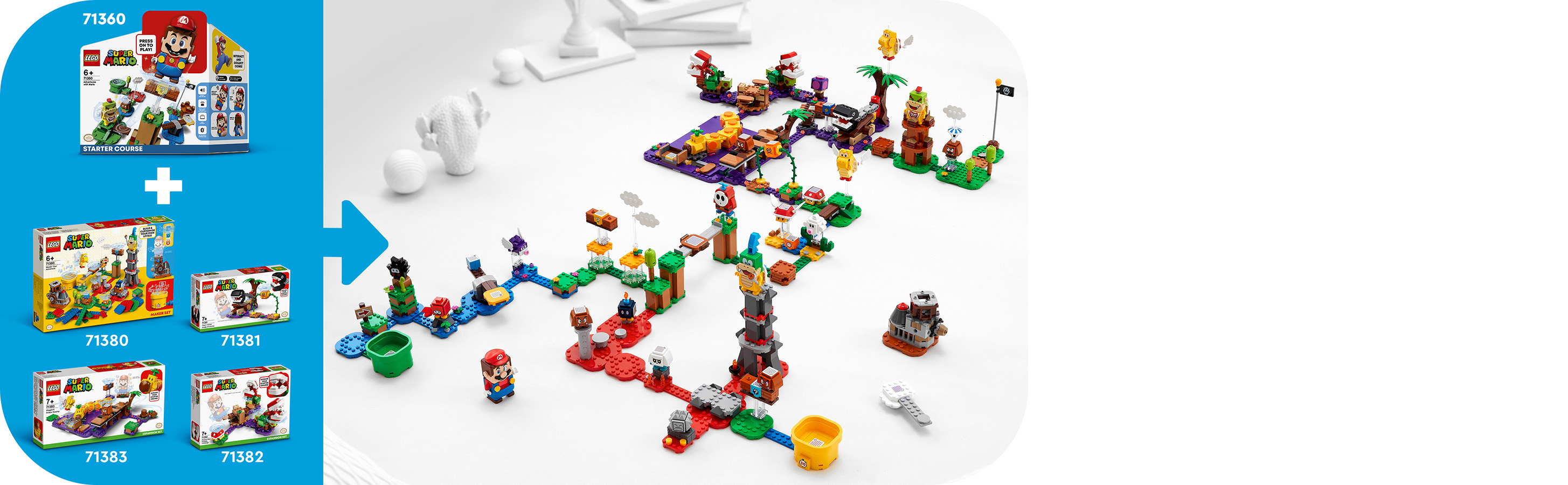 Combines with other LEGO® Super Mario™ sets