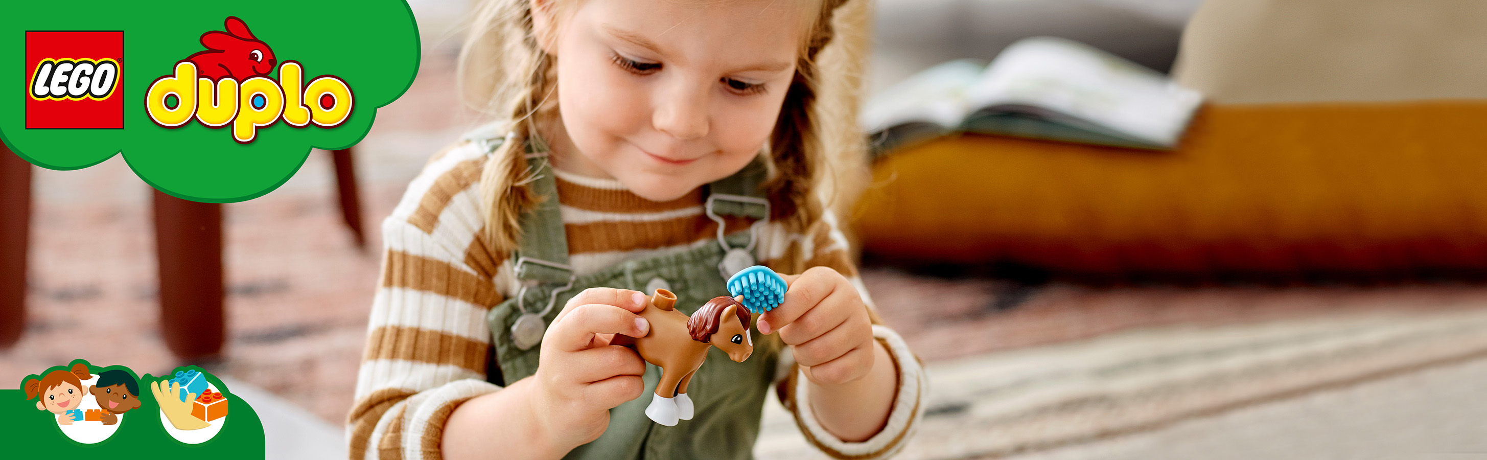 Play and learn at the fun-packed pony stable