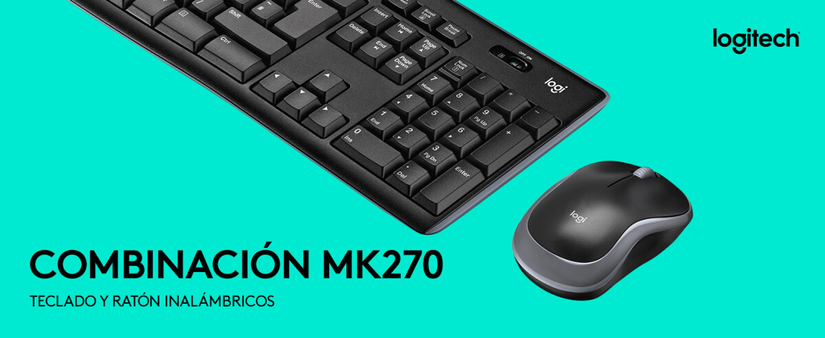 Logitech Wireless Combo MK270 - Juego de teclado y ratón - 2.4 GHz en Español - %customfield( numero_de_parte)% - Combos de Teclado y Ratón en Elite Center