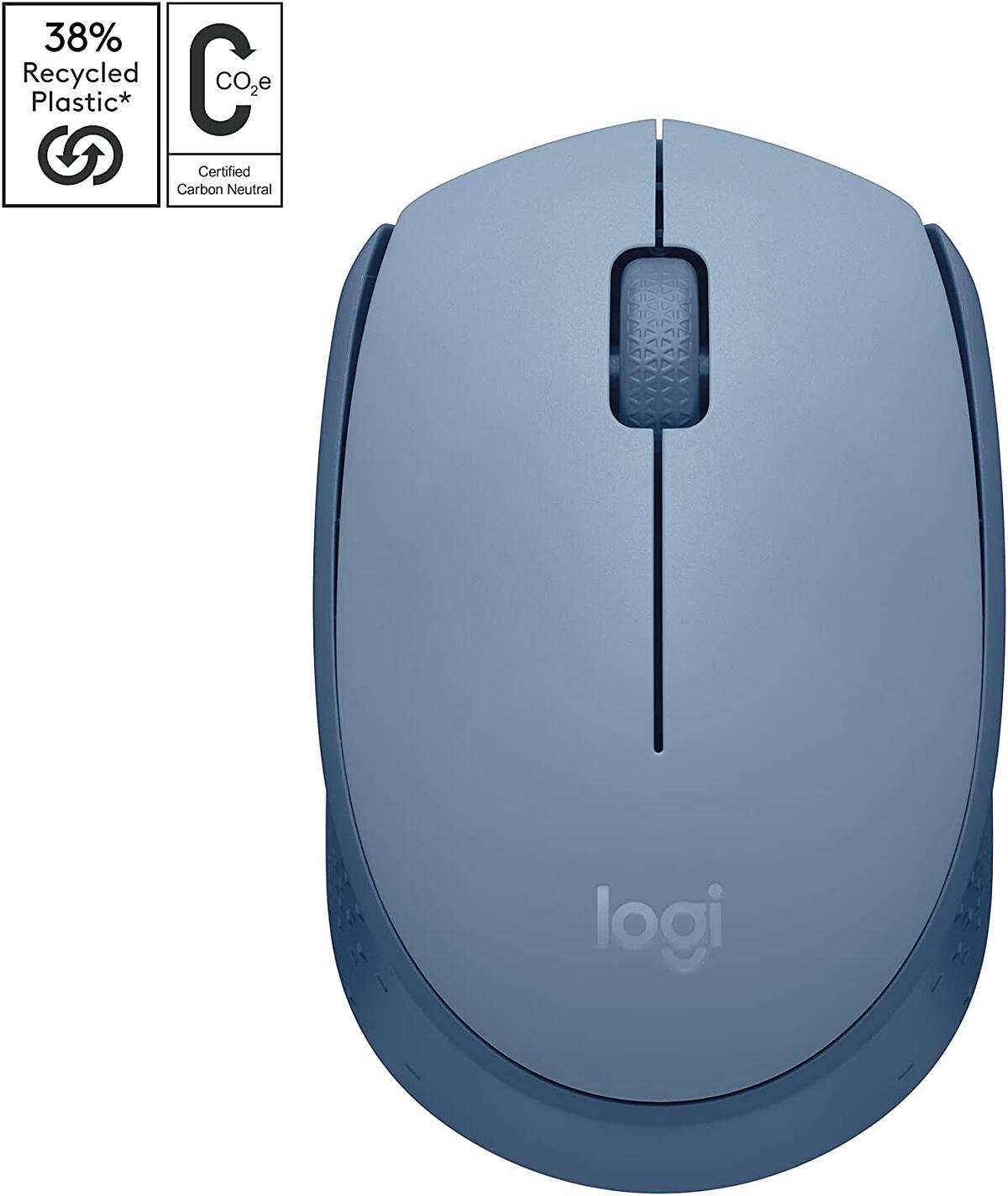 Mouse Inalámbrico Logitech M170, Ambidiestro, Receptor USB, Gris Azulado - - en Elite Center