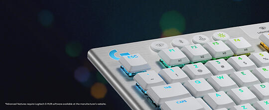 Logitech Gaming G915 TKL - Keyboard - backlit - USB, Bluetooth, LIGHTSPEED  - key switch: GL Tactile - white