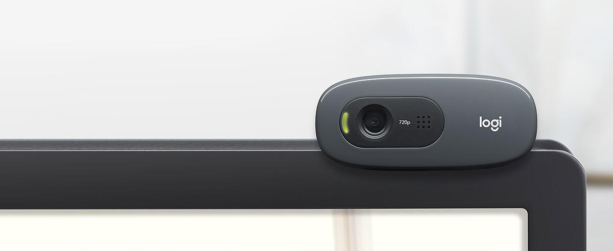 Logitech C270 HD Webcam with noise-reducing mics for video calls