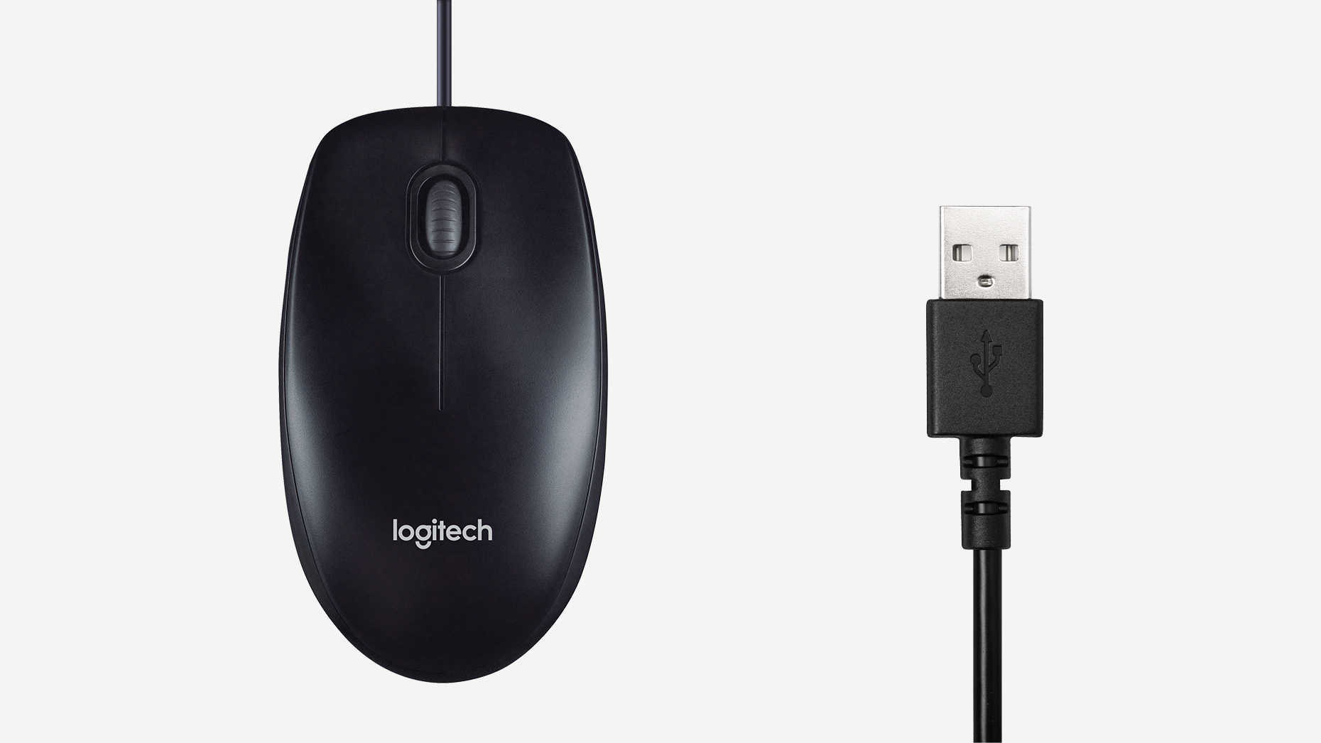 Mouse Logitech M100 Ratón diestro y zurdo con cable USB