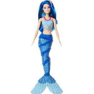 barbie sirene cheveux bleus