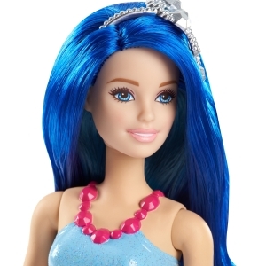 barbie sirene cheveux bleus