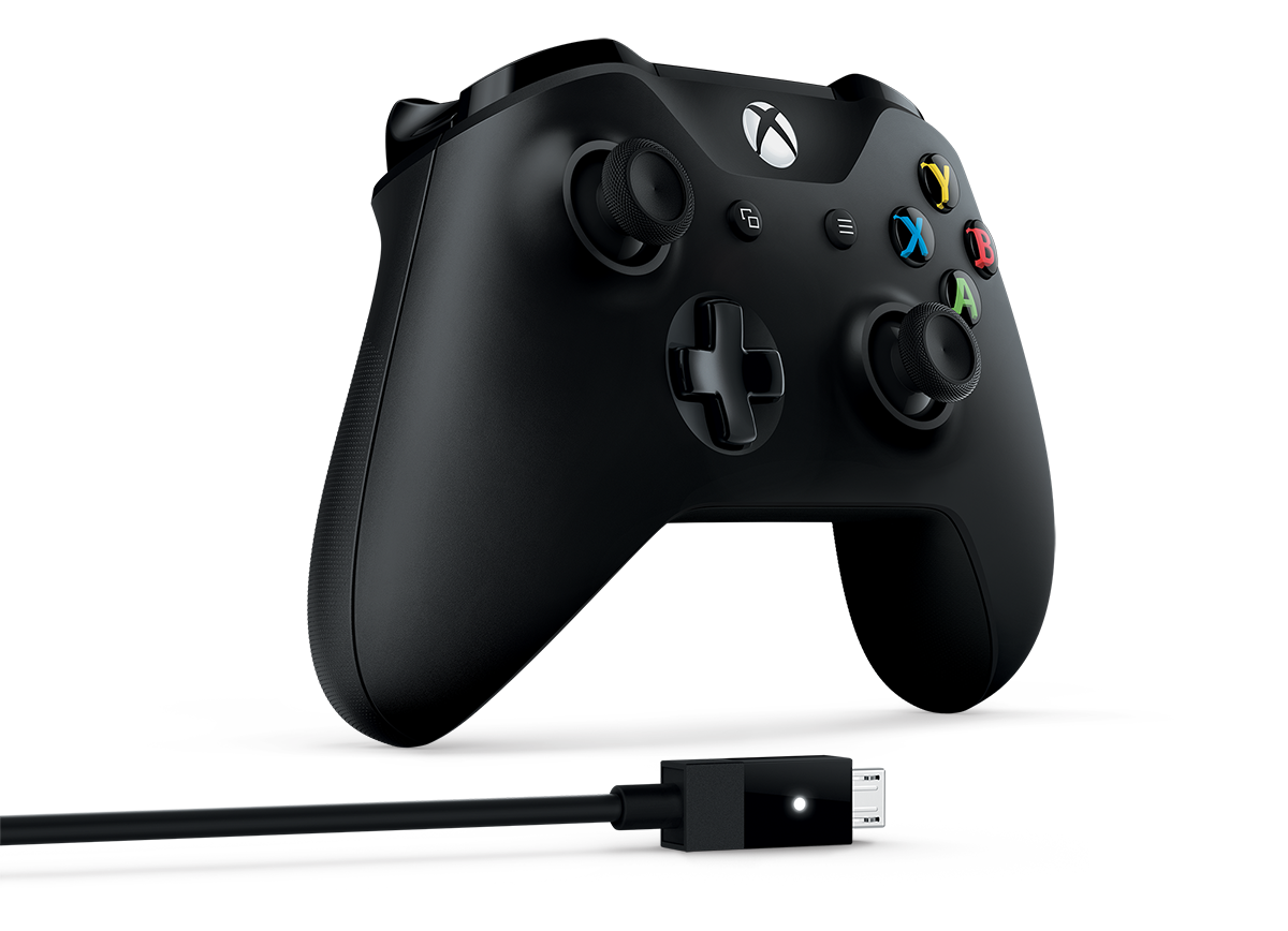 Manette Xbox One Microsoft sans fil + câble pour PC - Manette