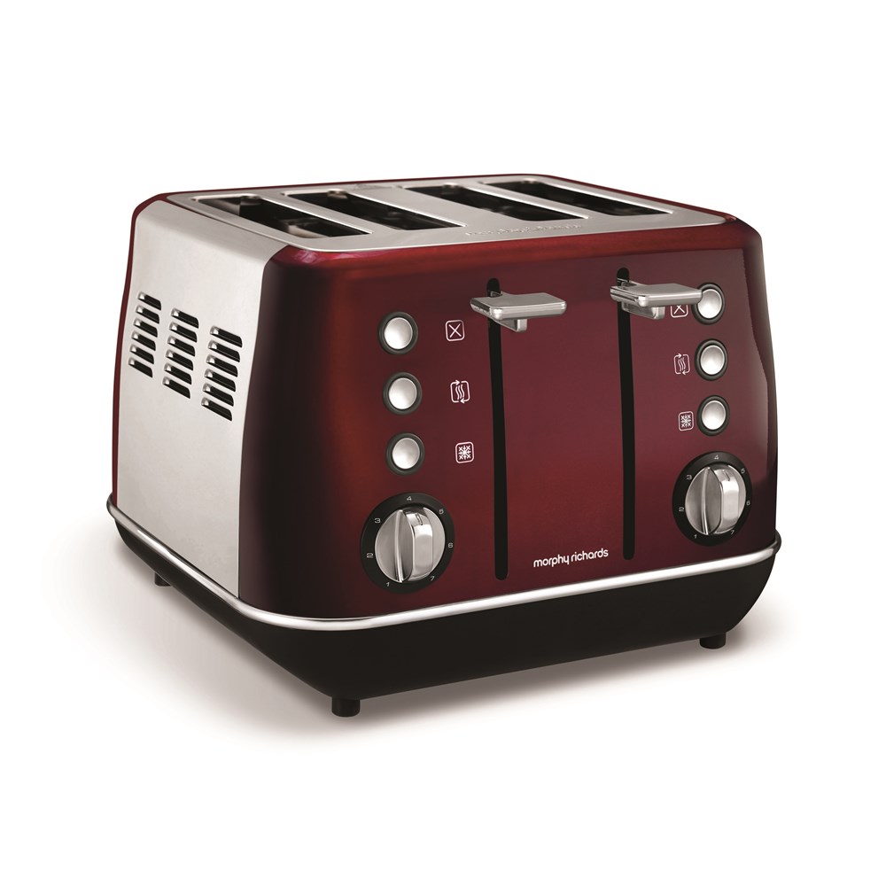 Morphy Richards Red Evoke 4 Slice Toaster 240108
