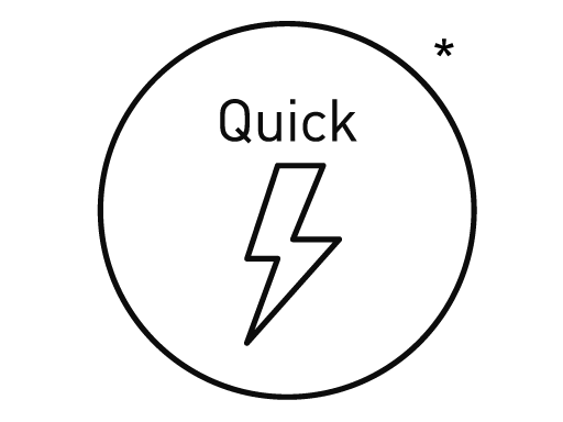 3-minute quick charge