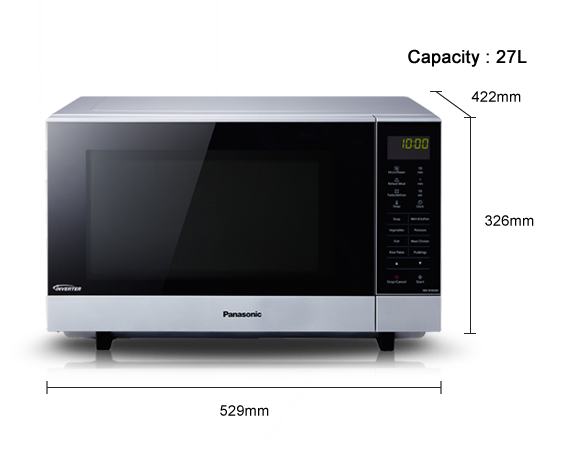 panasonic nn sf464mbpq microwave silver