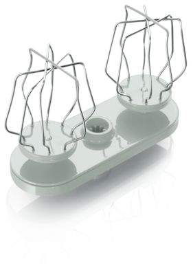 Metal double balloon beater for egg whites and cream