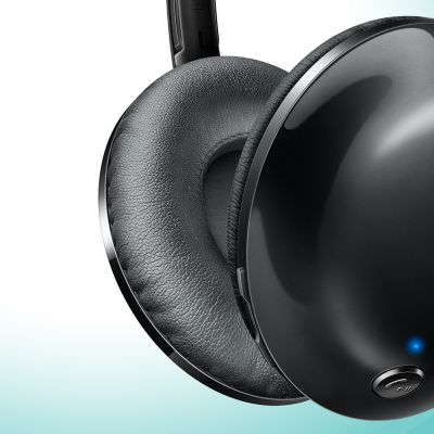 Soft ear cushions allow for long-wearing comfort