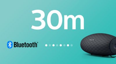 Strong Bluetooth connection up to 30 m or 100 ft