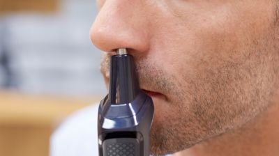 Nose trimmer gently removes unwanted nose and ear hair
