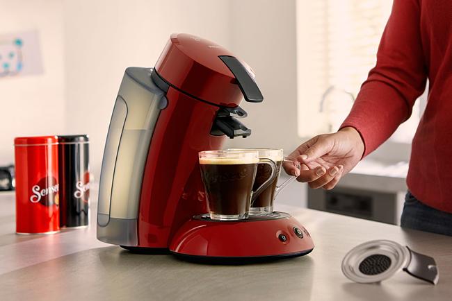 SENSEO® Original XL Cafetera de monodosis de café HD7818/82 Cafetera SENSEO®  número 1 en ventas Depósito de agua XL Rojo oscuro