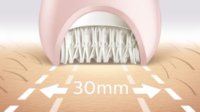 Extra wide epilator head