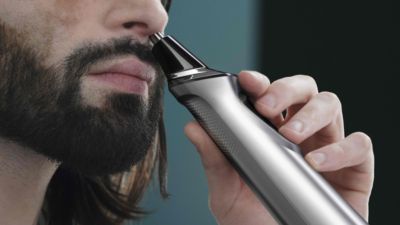 Nose trimmer gently removes unwanted nose and ear hair