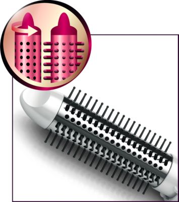 Retractable bristle brush for easy curling