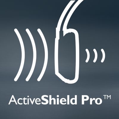 ActiveShield Pro™ noise canceling reduces noise by up to 99%