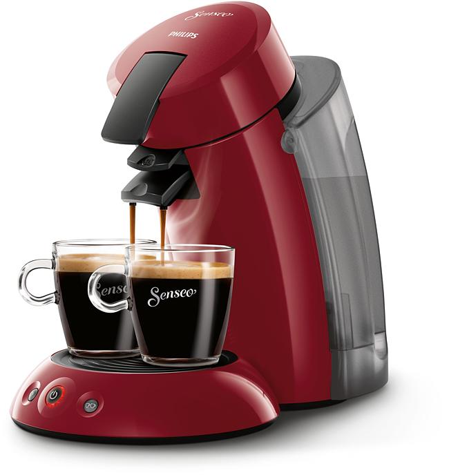 SENSEO® Original XL Cafetera de monodosis de café HD7818/82 Cafetera SENSEO®  número 1 en ventas Depósito de agua XL Rojo oscuro