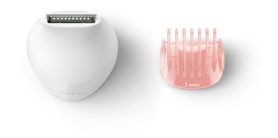 Includes trimming head and bikini comb
