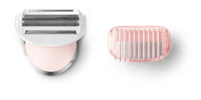 Shaving head and trimming comb for a close shave