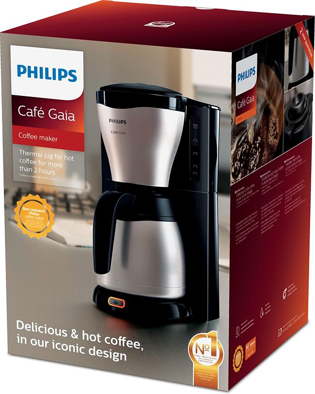 Reciteren Vervolg Afkeer Philips Café Gaia Koffiezetapparaat met druppelfilter, thermoskan