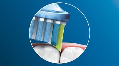 Up to 10 x more plaque removal than a manual toothbrush