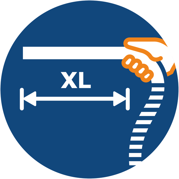 Extra long ergonomic grip