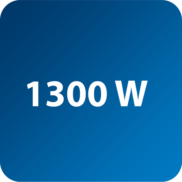 1300 W for powerful steam