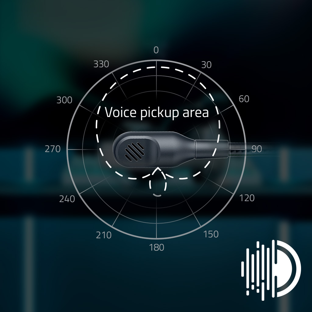Razer™ HyperClear Supercardioid Mic - for ultra-clear voice quality and advanced mic controls