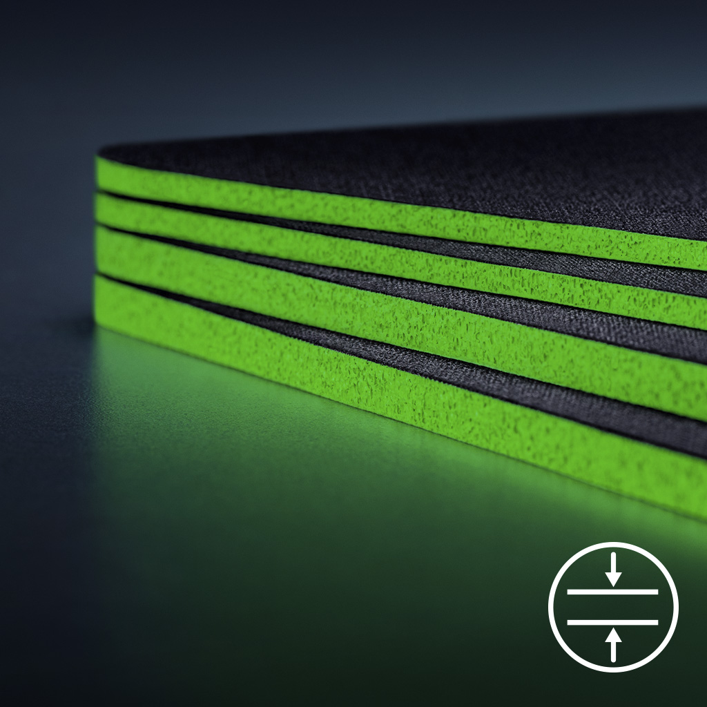 Thick, high-density rubber foam - for greater consistency and durability
