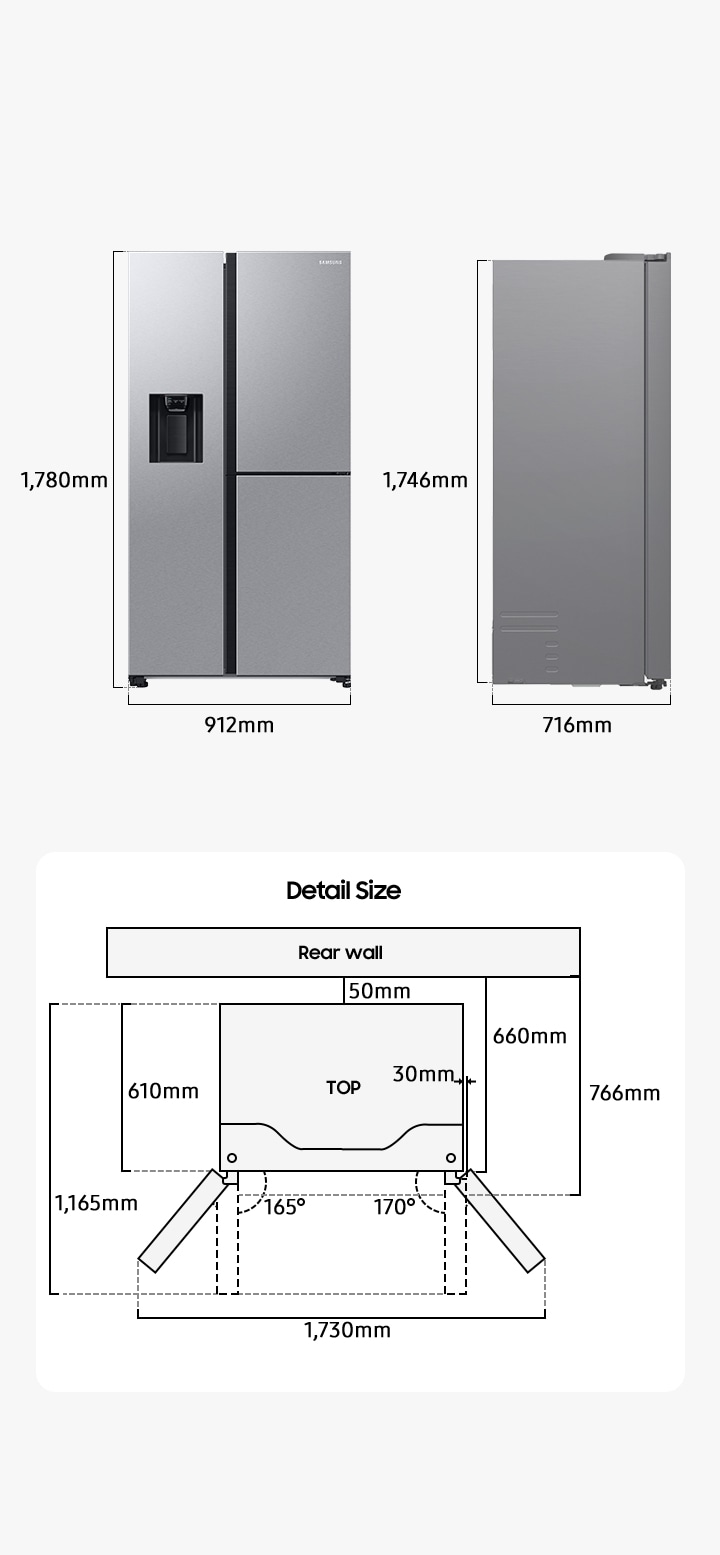 Samsung Series 9 RH68B8830S9/EU American Style Fridge Freezer with Food