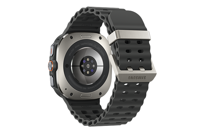 Samsung Galaxy Watch7 Ultra LTE – 1,5 Zoll OLED, Titan-Gehäuse, Schwarzes Fluorkautschuk-Armband