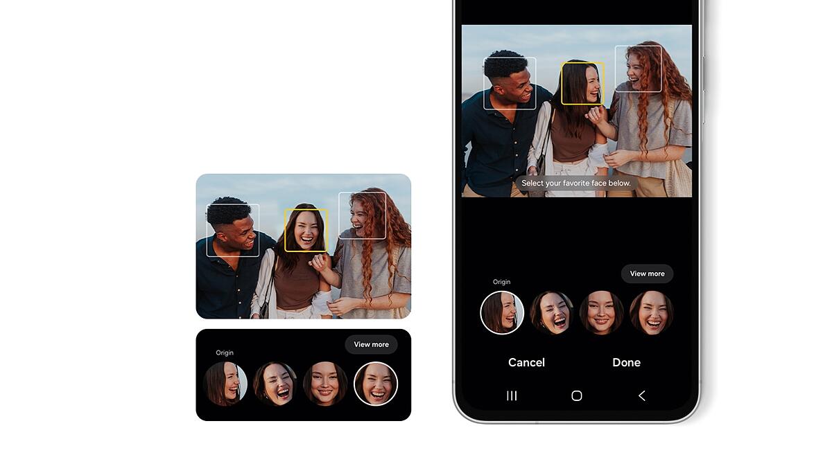 Mach ein Foto, auf dem alle lächeln