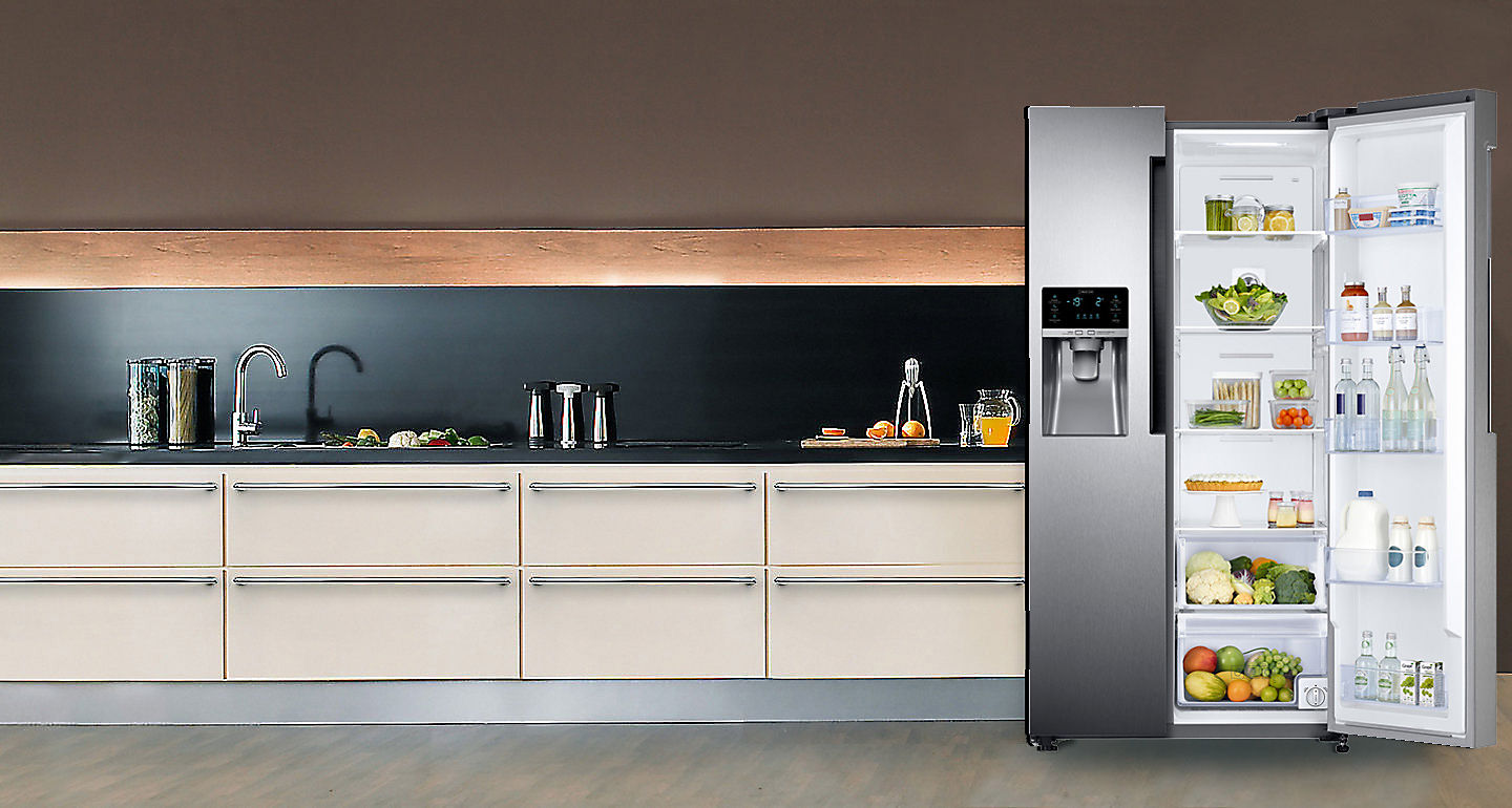 Samsung 637L Side By Side Fridge with Water Dispenser & Auto Ice Maker_ SRS637DLS Samsung 637L Side By Side Fridge with Water Dispenser & Auto Ice Maker_ SRS637DLS