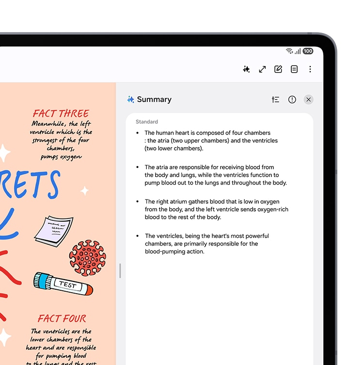 Bearbeite Notizen in geteilter Bildschirmansicht