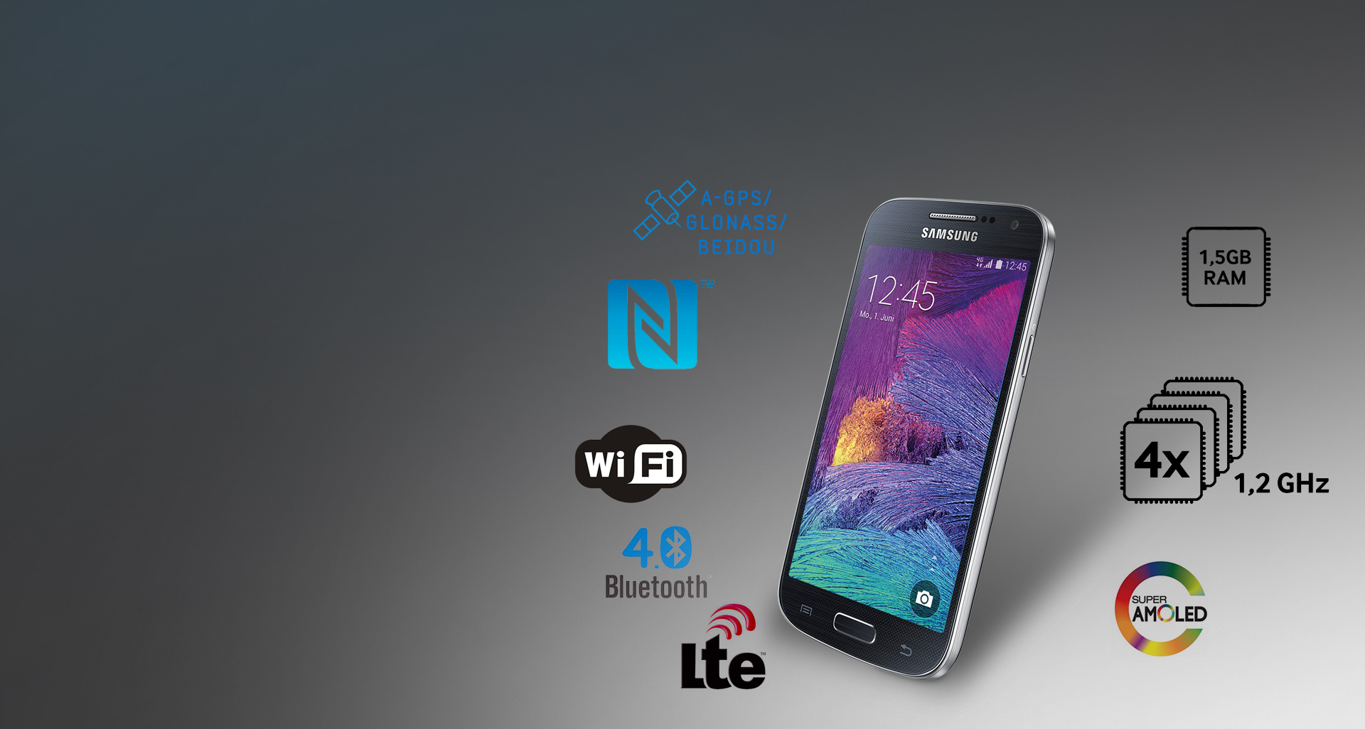 I 9195 Galaxy S4 mini 8 GB LTE Black Edition Smartphones Handys Leistungsfähige Ausstattung