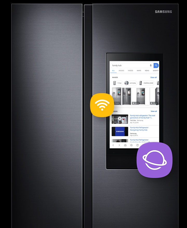 Samsung 628L Side by Side with Family Hub Refrigerator RS62T5F01B4/ME