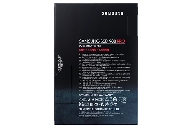 Samsung 980 PRO 1 TB NVMe M.2 SSD - MZ-V8P1T0B